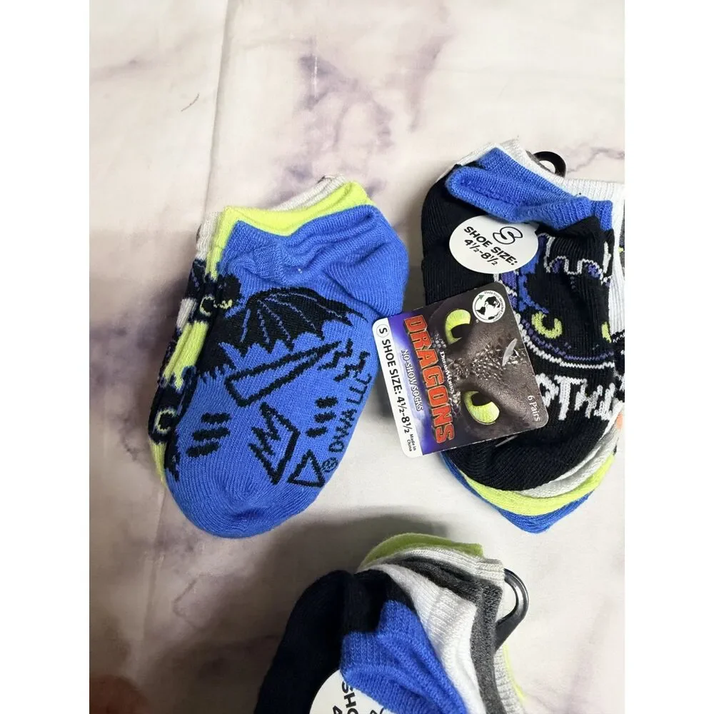 How To Train Your Dragon, Boys No-Show Socks 3 packs